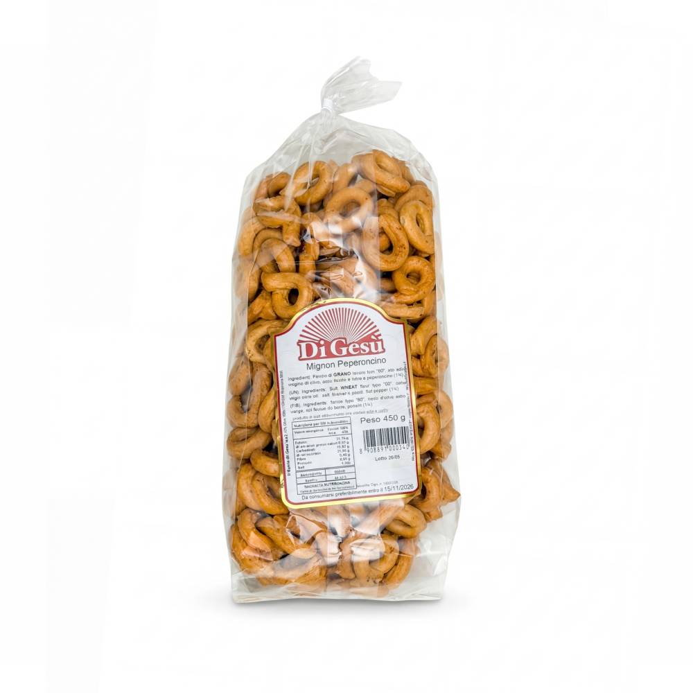 Mignon al Peperoncino Artigianali – Tarallini Pugliesi Piccanti | Forno di Gesù Altamura - DiGesù